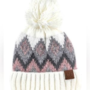 C.C Beanie Ivory Aztec
